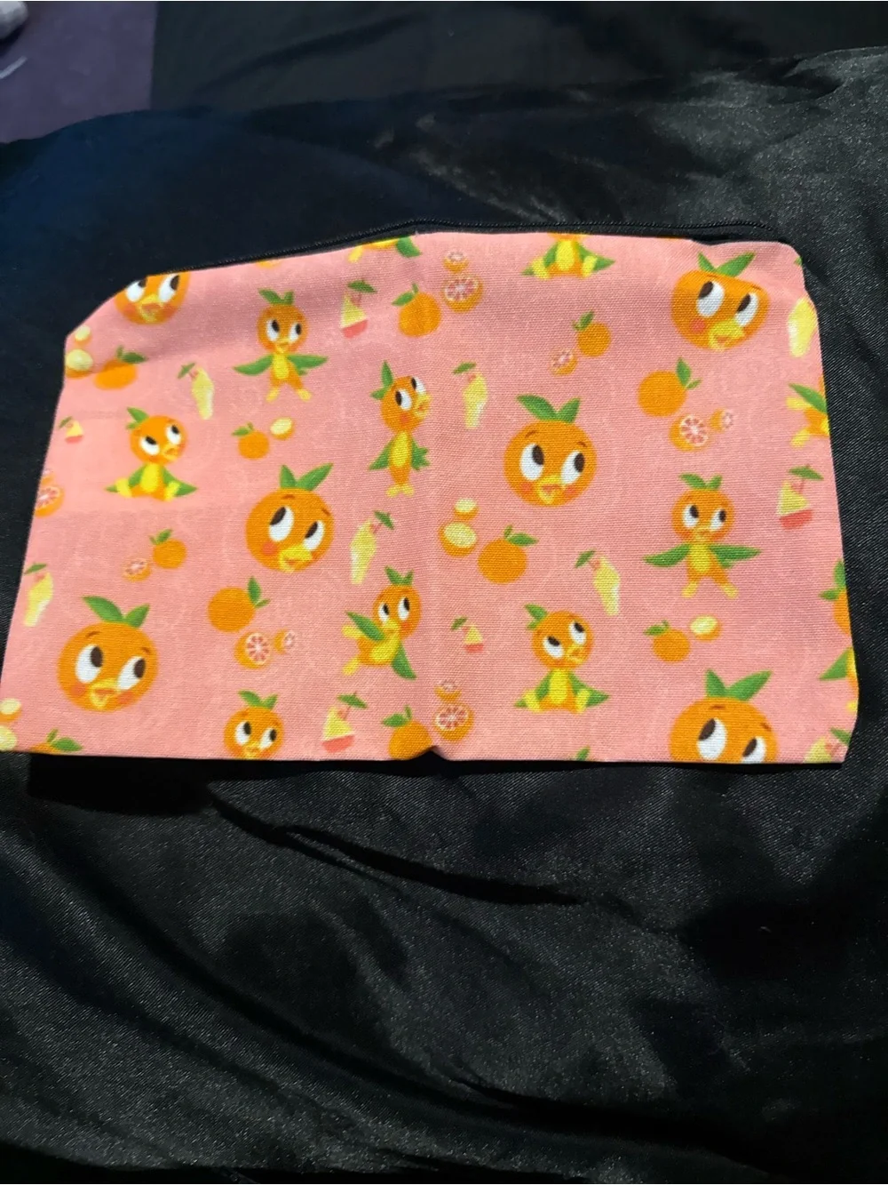 Orange Bird Makeup Bag